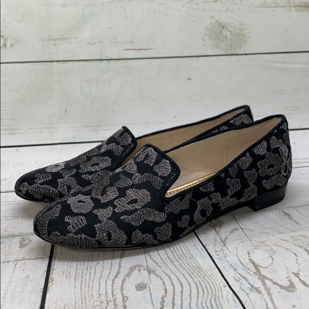 Sam Edelman Jordy Loafer Black Metallic Leopard